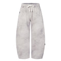 Streetwear Men's Pants with Drawstring, Distressed Dye, Washed Look, Loose Fit, Trendy Casual Pants for Men